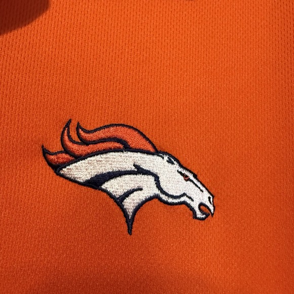 Denver Broncos Polo Shirt Mens XL Orange Legacy Pique Polo NFL Apparel TX3 Cool - Picture 4 of 6